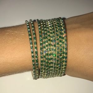 12 set dangle hoop bracelets